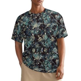 AILLOSA All Over YH-488 Kısa Kollu Baskılı Erkek T-shirt