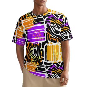AILLOSA All Over YH-489 Kısa Kollu Baskılı Erkek T-shirt