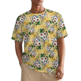 AILLOSA All Over YH-491 Kısa Kollu Baskılı Erkek T-shirt