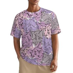 AILLOSA All Over YH-503 Kısa Kollu Baskılı Erkek T-shirt