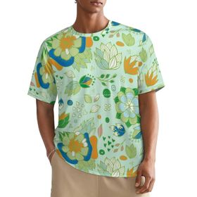 AILLOSA All Over YH-506 Kısa Kollu Baskılı Erkek T-shirt