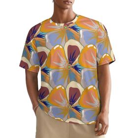 AILLOSA All Over YH-507 Kısa Kollu Baskılı Erkek T-shirt