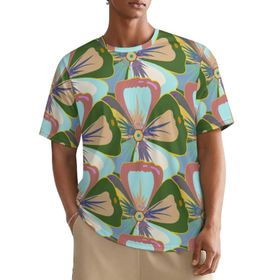 AILLOSA All Over YH-508 Kısa Kollu Baskılı Erkek T-shirt