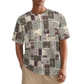 AILLOSA All Over YH-511 Kısa Kollu Baskılı Erkek T-shirt
