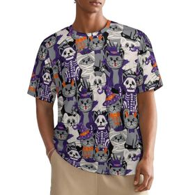 AILLOSA All Over YH-512 Kısa Kollu Baskılı Erkek T-shirt