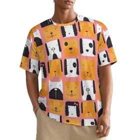 AILLOSA All Over YH-516 Kısa Kollu Baskılı Erkek T-shirt
