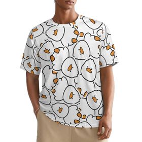 AILLOSA All Over YH-521 Kısa Kollu Baskılı Erkek T-shirt