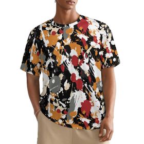 AILLOSA All Over YH-523 Kısa Kollu Baskılı Erkek T-shirt