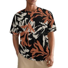 AILLOSA All Over YH-525 Kısa Kollu Baskılı Erkek T-shirt