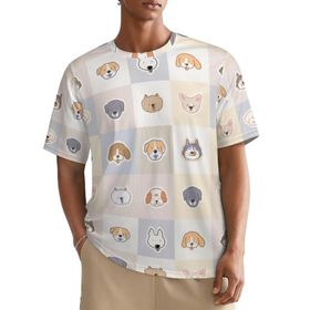 AILLOSA All Over YH-534 Kısa Kollu Baskılı Erkek T-shirt