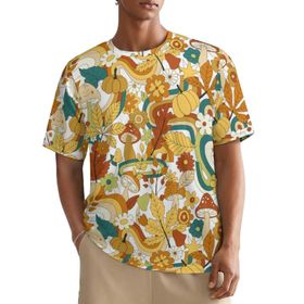 AILLOSA All Over YH-536 Kısa Kollu Baskılı Erkek T-shirt