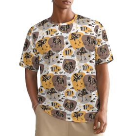AILLOSA All Over YH-542 Kısa Kollu Baskılı Erkek T-shirt