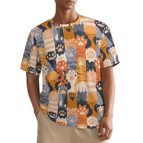 AILLOSA All Over YH-546 Kısa Kollu Baskılı Erkek T-shirt