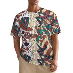 AILLOSA All Over YH-549 Kısa Kollu Baskılı Erkek T-shirt