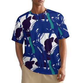 AILLOSA All Over YH-557 Kısa Kollu Baskılı Erkek T-shirt