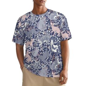 AILLOSA All Over YH-565 Kısa Kollu Baskılı Erkek T-shirt