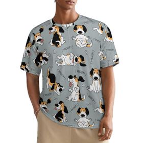 AILLOSA All Over YH-568 Kısa Kollu Baskılı Erkek T-shirt