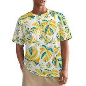 AILLOSA All Over YH-570 Kısa Kollu Baskılı Erkek T-shirt