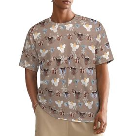 AILLOSA All Over YH-581 Kısa Kollu Baskılı Erkek T-shirt