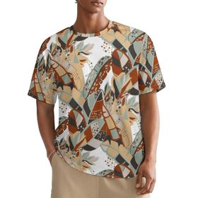 AILLOSA All Over YH-585 Kısa Kollu Baskılı Erkek T-shirt