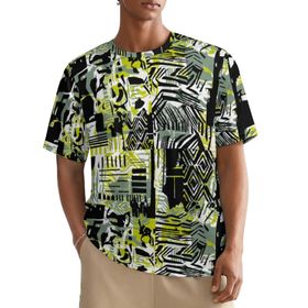 AILLOSA All Over YH-586 Kısa Kollu Baskılı Erkek T-shirt
