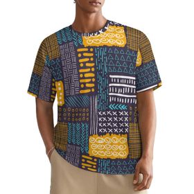 AILLOSA All Over YH-592 Kısa Kollu Baskılı Erkek T-shirt