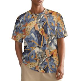 AILLOSA All Over YH-594 Kısa Kollu Baskılı Erkek T-shirt
