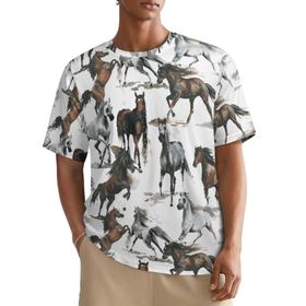 AILLOSA All Over YH-596 Kısa Kollu Baskılı Erkek T-shirt