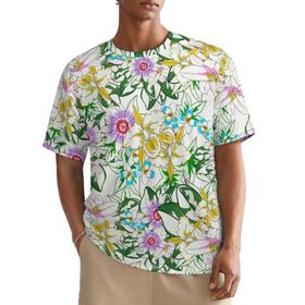 AILLOSA All Over YH-606 Kısa Kollu Baskılı Erkek T-shirt