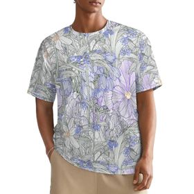 AILLOSA All Over YH-607 Kısa Kollu Baskılı Erkek T-shirt
