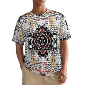 AILLOSA All Over YH-613 Kısa Kollu Baskılı Erkek T-shirt