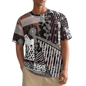 AILLOSA All Over YH-626 Kısa Kollu Baskılı Erkek T-shirt