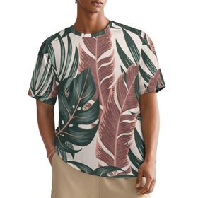 AILLOSA All Over YH-65 Kısa Kollu Baskılı Erkek T-shirt