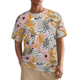 AILLOSA All Over YH-661 Kısa Kollu Baskılı Erkek T-shirt