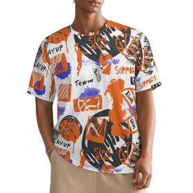 AILLOSA All Over YH-666 Kısa Kollu Baskılı Erkek T-shirt