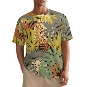 AILLOSA All Over YH-67 Kısa Kollu Baskılı Erkek T-shirt