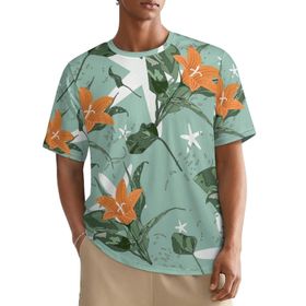 AILLOSA All Over YH-678 Kısa Kollu Baskılı Erkek T-shirt