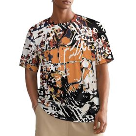 AILLOSA All Over YH-687 Kısa Kollu Baskılı Erkek T-shirt
