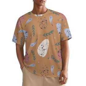 AILLOSA All Over YH-699 Kısa Kollu Baskılı Erkek T-shirt