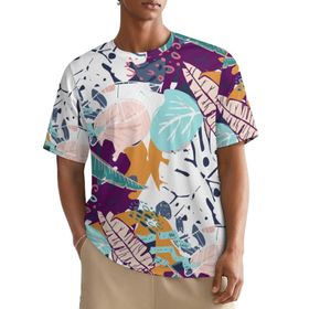 AILLOSA All Over YH-701 Kısa Kollu Baskılı Erkek T-shirt