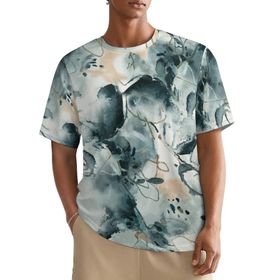 AILLOSA All Over YH-77 Kısa Kollu Baskılı Erkek T-shirt
