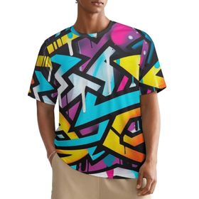 AILLOSA All Over YH-8 Kısa Kollu Baskılı Erkek T-shirt