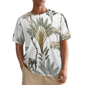 AILLOSA All Over YH-87 Kısa Kollu Baskılı Erkek T-shirt
