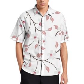 AILLOSA Aloha Hawaii 3D Desen YH-313 Kısa Kollu Erkek Gömlek