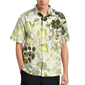AILLOSA Aloha Hawaii 3D Desen YH-316 Kısa Kollu Erkek Gömlek