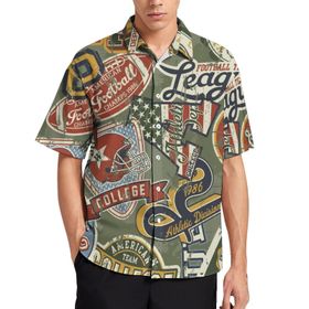 AILLOSA Aloha Hawaii 3D Desen YH-697 Kısa Kollu Erkek Gömlek