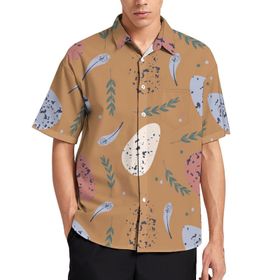 AILLOSA Aloha Hawaii 3D Desen YH-699 Kısa Kollu Erkek Gömlek
