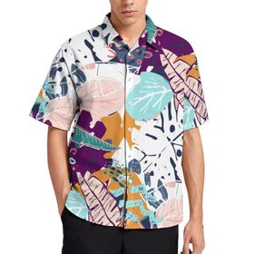 AILLOSA Aloha Hawaii 3D Desen YH-701 Kısa Kollu Erkek Gömlek