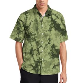 AILLOSA Aloha Hawaii 3D Desen YH-72 Kısa Kollu Erkek Gömlek
