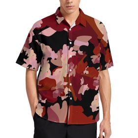 AILLOSA Aloha Hawaii 3D Desen YH-73 Kısa Kollu Erkek Gömlek